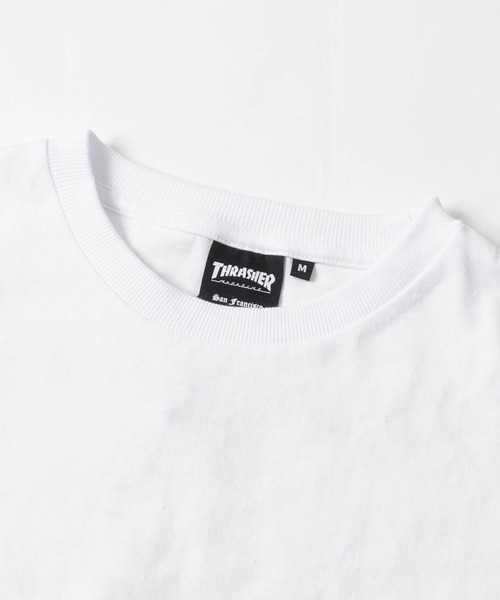THRASHER(スラッシャー)の「【at】〔THRASHER/スラッシャー〕3Dファブリック ロゴプリントTシャツ FLAME/SKATE GOAT ショート丈有(Tシャツ/カットソー・メンズ・ホワイト系2/ブラック系1/ブラック系2/ホワイト系1・FREE/MEDIUM/LARGE)」の5枚目の写真