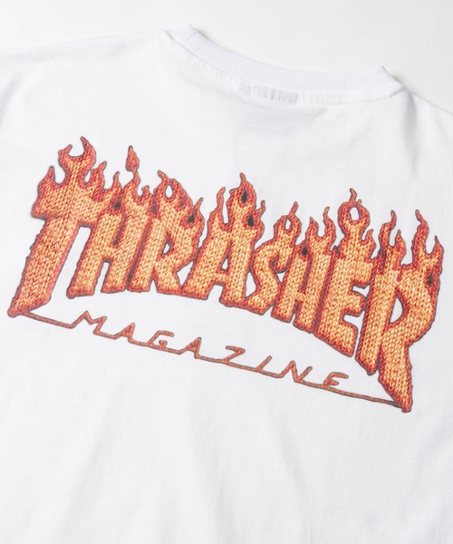 THRASHER(スラッシャー)の「【at】〔THRASHER/スラッシャー〕3Dファブリック ロゴプリントTシャツ FLAME/SKATE GOAT ショート丈有(Tシャツ/カットソー・メンズ・ホワイト系2/ブラック系1/ブラック系2/ホワイト系1・FREE/MEDIUM/LARGE)」の7枚目の写真