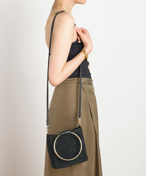 COTTO（コトゥー）の「【COTTO/コトゥー】mini ring bag（ショルダーバッグ・レディース・ブラック・FREE）」の2枚目の写真