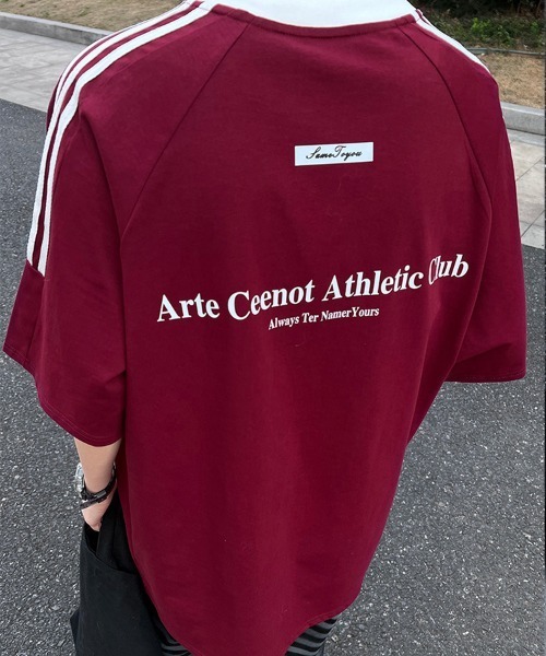 KELVIN(ケルヴァン)の「Athletic Line Tee アスレチックラインTシャツ(Tシャツ/カットソー・メンズ・ブラック/ワインレッド/ホワイト・FREE)」の17枚目の写真