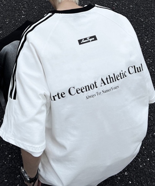 KELVIN(ケルヴァン)の「Athletic Line Tee アスレチックラインTシャツ(Tシャツ/カットソー・メンズ・ブラック/ワインレッド/ホワイト・FREE)」の4枚目の写真
