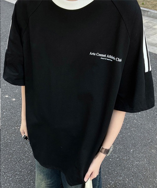 KELVIN(ケルヴァン)の「Athletic Line Tee アスレチックラインTシャツ(Tシャツ/カットソー・メンズ・ブラック/ワインレッド/ホワイト・FREE)」の9枚目の写真