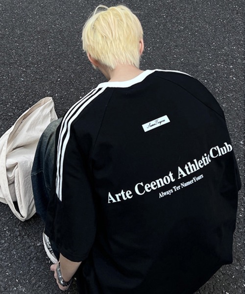 KELVIN(ケルヴァン)の「Athletic Line Tee アスレチックラインTシャツ(Tシャツ/カットソー・メンズ・ブラック/ワインレッド/ホワイト・FREE)」の10枚目の写真