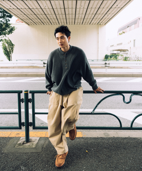 ANGLAN(アングラン)の「Herringbone Fatigue Balloon Pants - Beige(その他パンツ・メンズ・その他・1/2)」の9枚目の写真