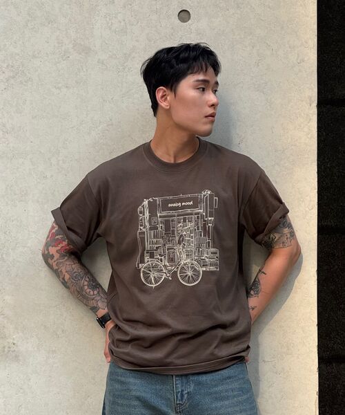ANALOG MOOD(アナログムード)の「クラシックブックストア 半袖Tシャツ (カーキ)(Tシャツ/カットソー・レディース・その他・SMALL/MEDIUM/LARGE/X-LARGE/2XL)」の3枚目の写真