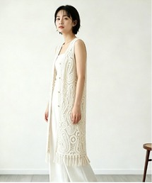 クロシェ編み ロングジレ
