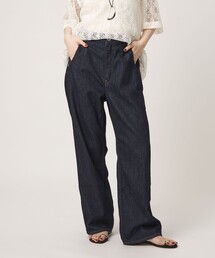 別注】＜upper hights for conte＞タックデニムパンツ UN（デニム
