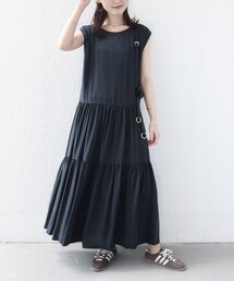 セール】TICCA:〈手洗い可能〉リネン ツイスト スリーブ ワンピース