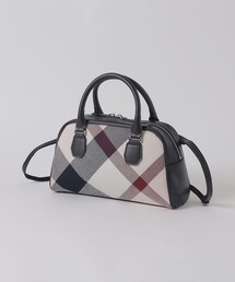 クレストブリッジチェックキャンバスミニボストン