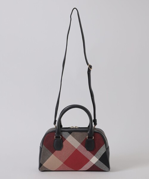 BLUE LABEL CRESTBRIDGE（ブルーレーベルクレストブリッジ）の「クレストブリッジチェックキャンバスミニボストン（ショルダーバッグ・レディース・パープル系その他4/レッド・FREE）」の12枚目の写真