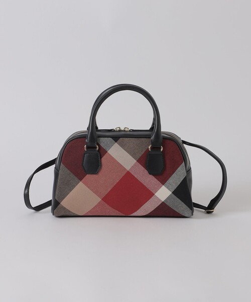 BLUE LABEL CRESTBRIDGE（ブルーレーベルクレストブリッジ）の「クレストブリッジチェックキャンバスミニボストン（ショルダーバッグ・レディース・パープル系その他4/レッド・FREE）」の6枚目の写真