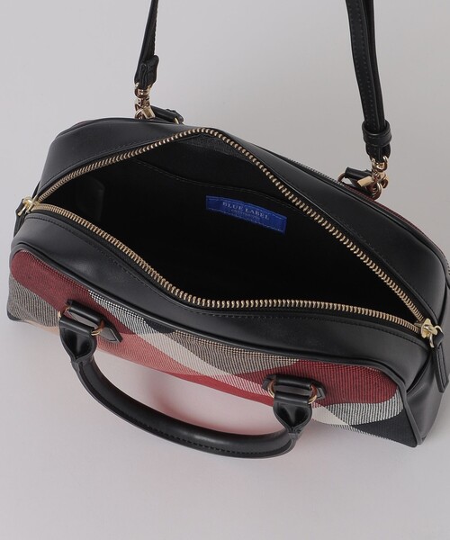 BLUE LABEL CRESTBRIDGE（ブルーレーベルクレストブリッジ）の「クレストブリッジチェックキャンバスミニボストン（ショルダーバッグ・レディース・パープル系その他4/レッド・FREE）」の7枚目の写真
