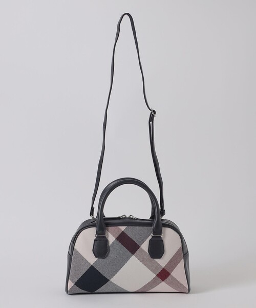 BLUE LABEL CRESTBRIDGE（ブルーレーベルクレストブリッジ）の「クレストブリッジチェックキャンバスミニボストン（ショルダーバッグ・レディース・パープル系その他4/レッド・FREE）」の10枚目の写真