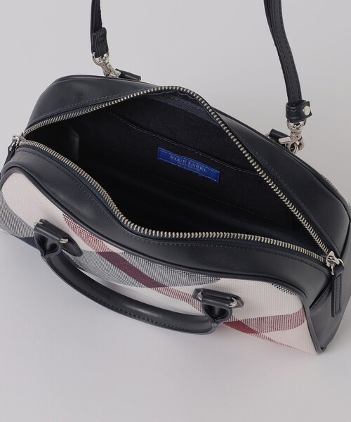 BLUE LABEL CRESTBRIDGE（ブルーレーベルクレストブリッジ）の「クレストブリッジチェックキャンバスミニボストン（ショルダーバッグ・レディース・パープル系その他4/レッド・FREE）」の3枚目の写真