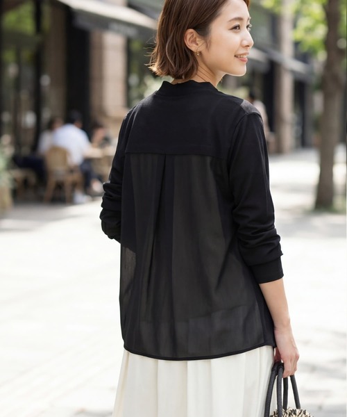STYLE DELI(スタイルデリ)の「【selection】さらさら超え背面シフォンカーディガン(カーディガン/ボレロ・レディース・ライトグレー/ブラック/ライトベージュ・FREE)」の14枚目の写真