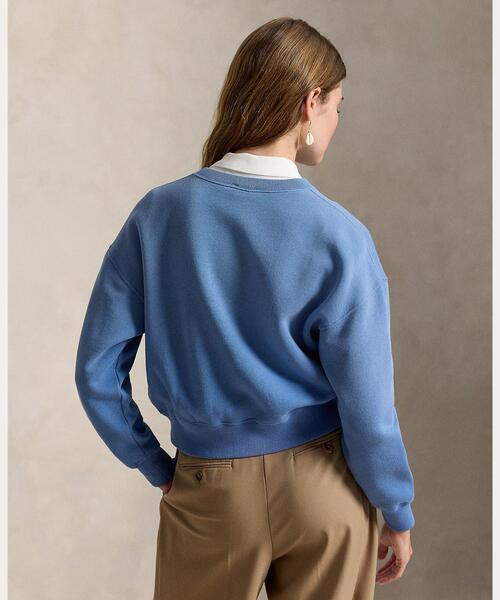 POLO RALPH LAUREN(ポロ ラルフ ローレン)の「ロゴ フリース スナップド カーディガン(カーディガン/ボレロ・レディース・ブルー・S/M/L/XS)」の4枚目の写真