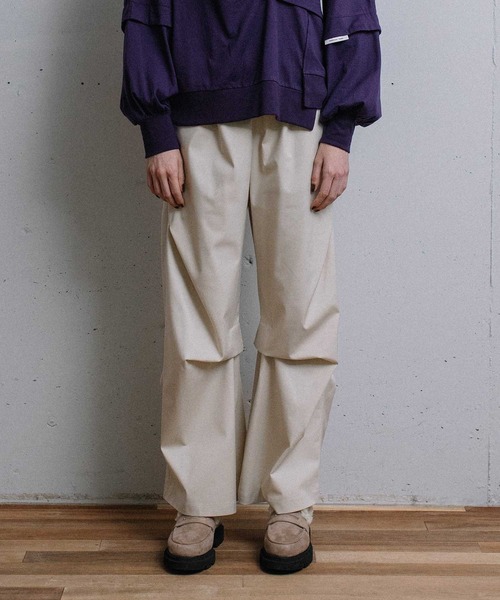 MARECHAL TERRE(マルシャルテル)の「【接触冷感 / UVカット】タックデザインワイドパンツ(その他パンツ・レディース・ブラック/ブラウン/グレー/ライトベージュ・MEDIUM)」の5枚目の写真