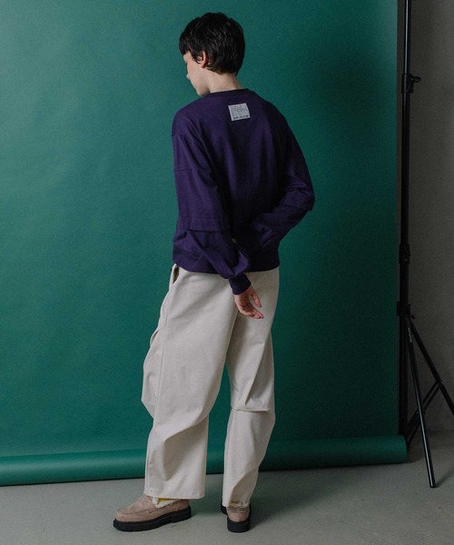 MARECHAL TERRE(マルシャルテル)の「【接触冷感 / UVカット】タックデザインワイドパンツ(その他パンツ・レディース・ブラック/ブラウン/グレー/ライトベージュ・MEDIUM)」の7枚目の写真