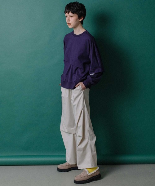 MARECHAL TERRE(マルシャルテル)の「【接触冷感 / UVカット】タックデザインワイドパンツ(その他パンツ・レディース・ブラック/ブラウン/グレー/ライトベージュ・MEDIUM)」の8枚目の写真