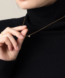 Cream dot.（クリームドット）の「【サージカルステンレス】大人の定番、一粒ビジューのマグネットネックレス（ネックレス）」