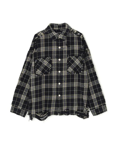 DANKE SCHON(ダンケシェーン)の「【WEB&DEPOT限定】DankeSchon/ダンケシェーン/FLANNEL DAMAGE SHIRTS(シャツ/ブラウス・メンズ・ブラック/ベージュ/グレー/レッド・M/L)」の7枚目の写真