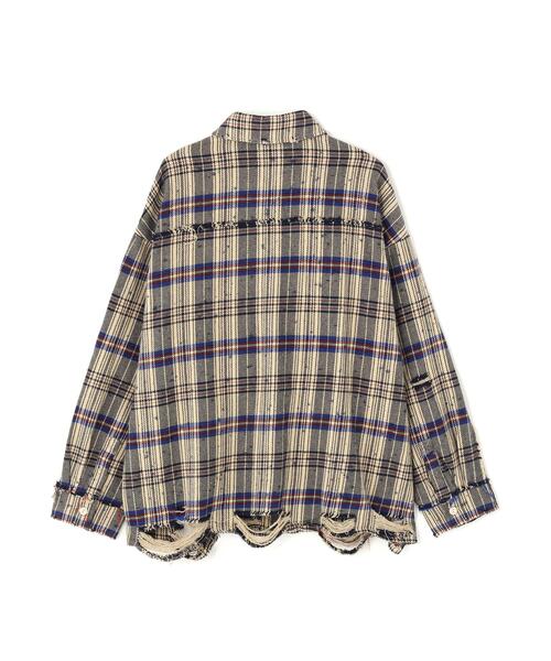 DANKE SCHON(ダンケシェーン)の「【WEB&DEPOT限定】DankeSchon/ダンケシェーン/FLANNEL DAMAGE SHIRTS(シャツ/ブラウス・メンズ・ブラック/ベージュ/グレー/レッド・M/L)」の19枚目の写真