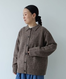 yuni（ユニ　）の「5G Nep/w block pattern knit　shirt cardigan（ニット/セーター）」