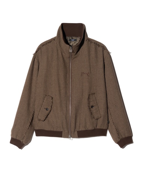 glamb(グラム)の「Damage Houndstooth Jacket / ダメージハウンドトゥースジャケット(ブルゾン・メンズ・ブラック/ブラウン・L/S/M)」の3枚目の写真