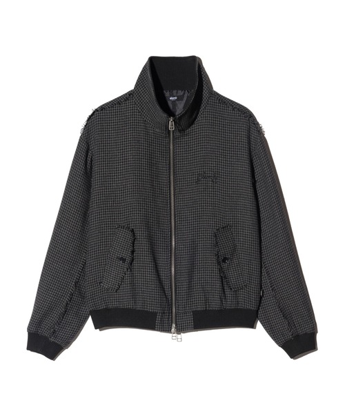 glamb(グラム)の「Damage Houndstooth Jacket / ダメージハウンドトゥースジャケット(ブルゾン・メンズ・ブラック/ブラウン・L/S/M)」の4枚目の写真