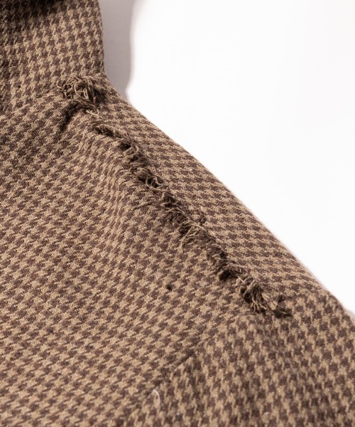glamb(グラム)の「Damage Houndstooth Jacket / ダメージハウンドトゥースジャケット(ブルゾン・メンズ・ブラック/ブラウン・L/S/M)」の17枚目の写真