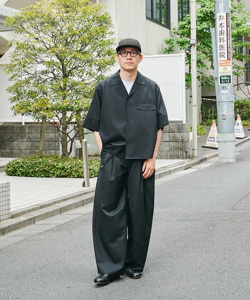 STUDIOUS(ステュディオス)の「【STUDIOUS】Extra Wool Open Shirts(シャツ/ブラウス・メンズ・チェック/グレイッシュベージュ/ブラック・2/1)」の10枚目の写真