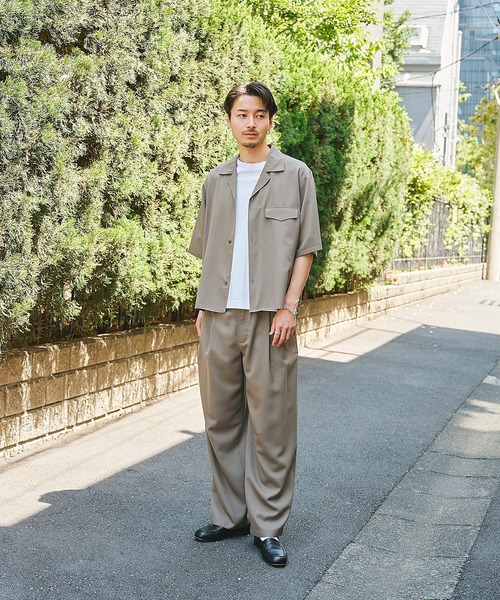 STUDIOUS(ステュディオス)の「【STUDIOUS】Extra Wool Open Shirts(シャツ/ブラウス・メンズ・チェック/グレイッシュベージュ/ブラック・2/1)」の11枚目の写真