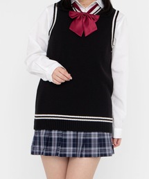 WEGO/ラインニットベスト
