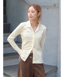フィットベロアシャツ