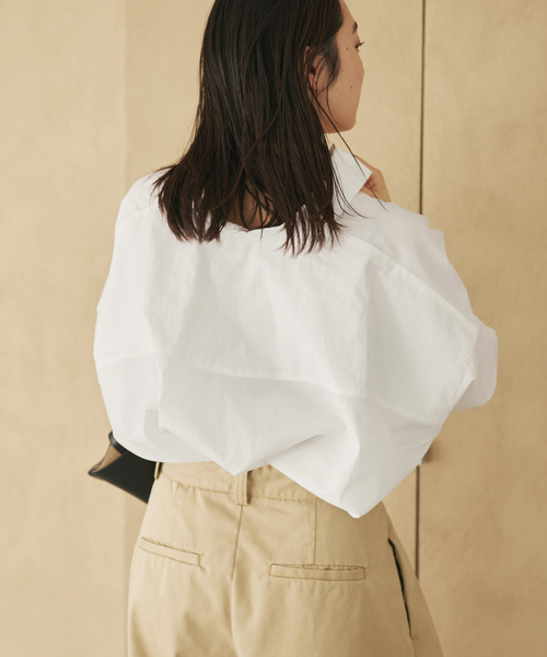 plage（プラージュ）の「《追加》R’IAM フォルムスキッパーシャツ 2（シャツ/ブラウス・レディース・ホワイト/バーガンディー/ベージュ系その他・FREE）」の9枚目の写真