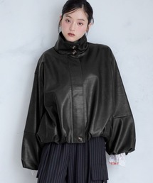 レザーバルーンブルゾン