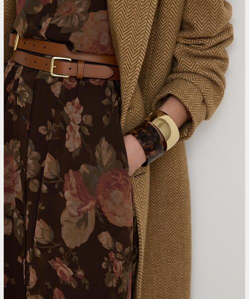 LAUREN RALPH LAUREN(ローレン ラルフ ローレン)の「フローラル シフォン シャツドレス(シャツワンピース・レディース・ブラウン・00/10/8/6/4/0/2)」の6枚目の写真