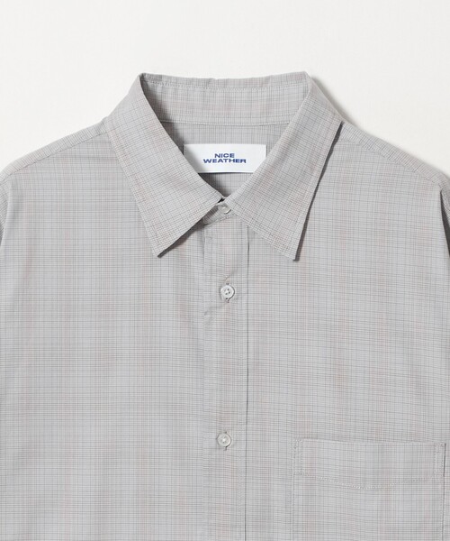 NICE WEATHER(ナイスウェザー)の「<NICE WEATHER>ミニチェック シャツ(シャツ/ブラウス・メンズ・ライトグレー/モカ・L/M/XS/S)」の12枚目の写真