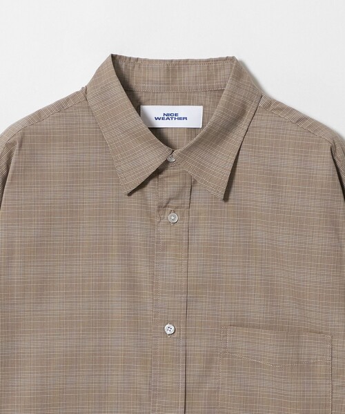 NICE WEATHER(ナイスウェザー)の「<NICE WEATHER>ミニチェック シャツ(シャツ/ブラウス・メンズ・ライトグレー/モカ・L/M/XS/S)」の7枚目の写真