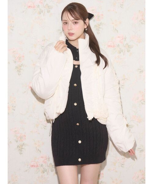 CALNAMUR(カルナムール)の「カットアウトニットワンピース(ワンピース・レディース・ブラック/モカ/アイボリー・FREE)」の21枚目の写真