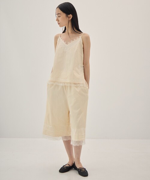 muller of yoshiokubo（ミュラーオブヨシオクボ）の「[muller of yoshiokubo/ミュラー オブ ヨシオクボ]INTER LACE HALF PANTS/レースハーフパンツ（その他パンツ・レディース・アイボリー・38/36）」の20枚目の写真