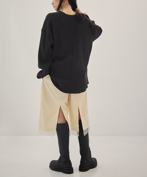 muller of yoshiokubo（ミュラーオブヨシオクボ）の「[muller of yoshiokubo/ミュラー オブ ヨシオクボ]INTER LACE HALF PANTS/レースハーフパンツ（その他パンツ・レディース・アイボリー・38/36）」の9枚目の写真