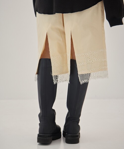 muller of yoshiokubo（ミュラーオブヨシオクボ）の「[muller of yoshiokubo/ミュラー オブ ヨシオクボ]INTER LACE HALF PANTS/レースハーフパンツ（その他パンツ・レディース・アイボリー・38/36）」の8枚目の写真