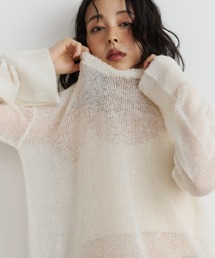 モヘアタッチニットプルオーバー