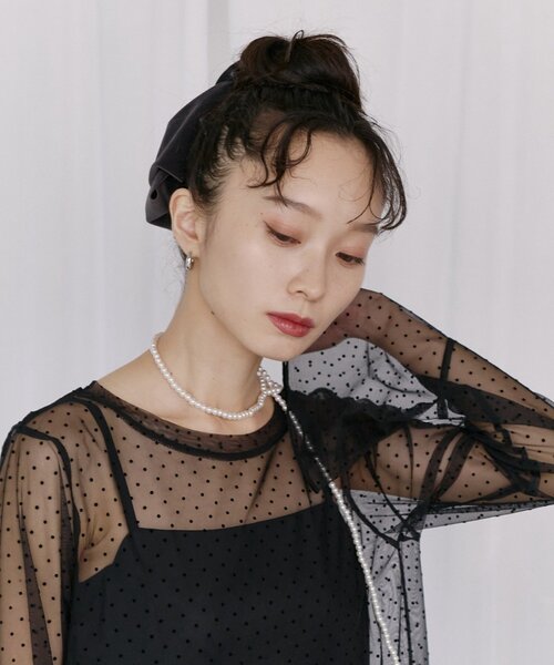 COLONY 2139(コロニートゥーワンスリーナイン)の「ベロアリボンヘアクリップ(バレッタ/ヘアクリップ・レディース・ブラック/グレー/ブラウン・FREE)」の17枚目の写真
