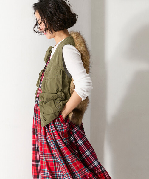 Freada(フリーダ)の「Freada/フリーダ ミリタリー ファーベスト(その他アウター・レディース・ブラック/オリーブ・ONE SIZE)」の19枚目の写真