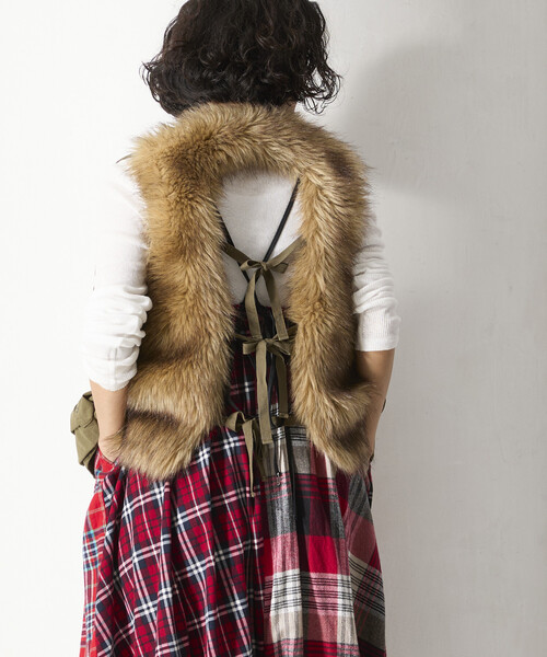 Freada(フリーダ)の「Freada/フリーダ ミリタリー ファーベスト(その他アウター・レディース・ブラック/オリーブ・ONE SIZE)」の21枚目の写真
