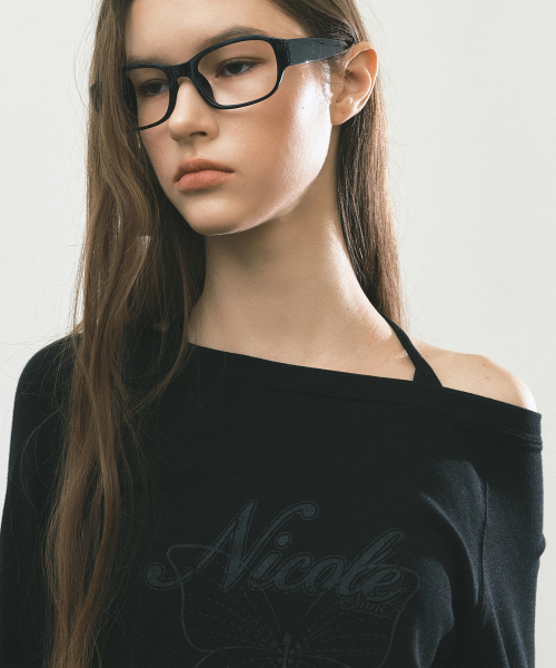 NICK&NICOLE(ニックアンドニコール)の「NICOLE BUTTERFLY ラグラントップ ブラック(Tシャツ/カットソー・レディース・ブラック・FREE)」の3枚目の写真