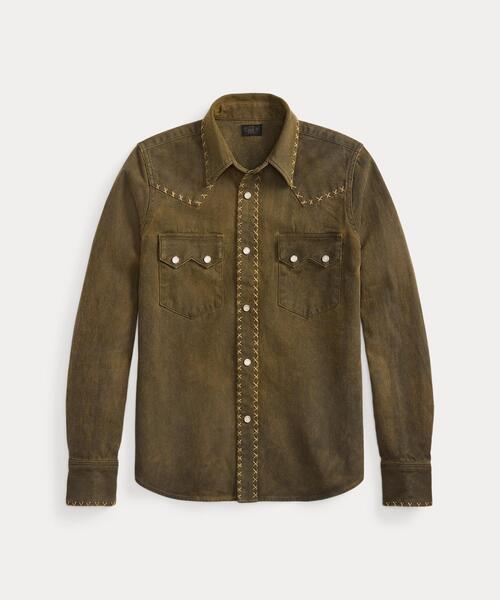 RRL（ダブル アール エル）の「プラッド コットンリネン シャツ