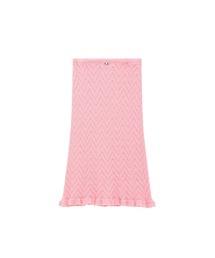 MSGM（エムエスジーエム）の「マイクロフリル シアーニットスカート（スカート）」